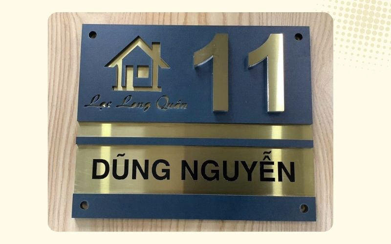 Biển số nhà thể hiện thẩm mỹ và phong cách kiến trúc